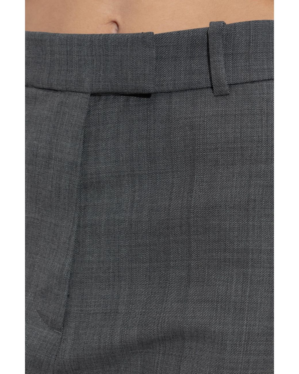 Ganni Gray Creased Trousers