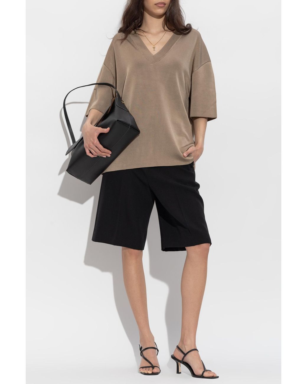 AMI Natural V-Neck T-Shirt