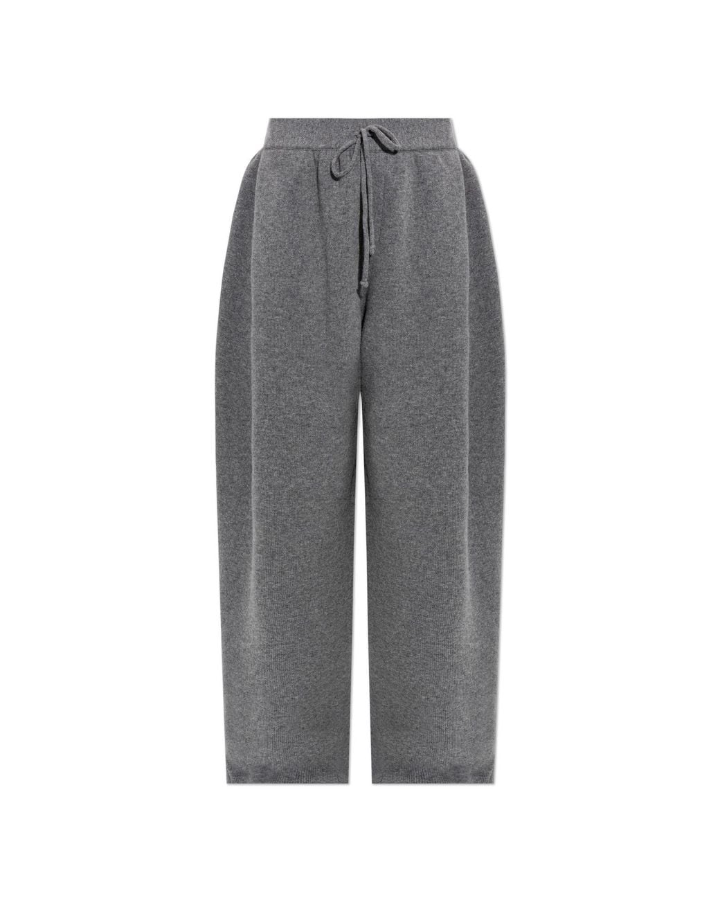 DSquared² Gray Wool Wide-Leg Trousers