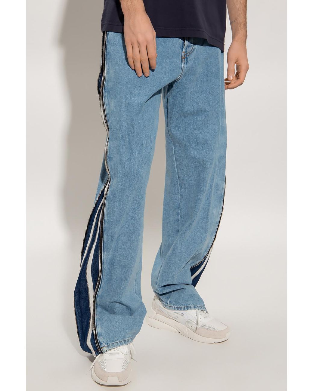 DIESEL '1955-fs2' Jeans With Side Zippers in Blue for Men | Lyst