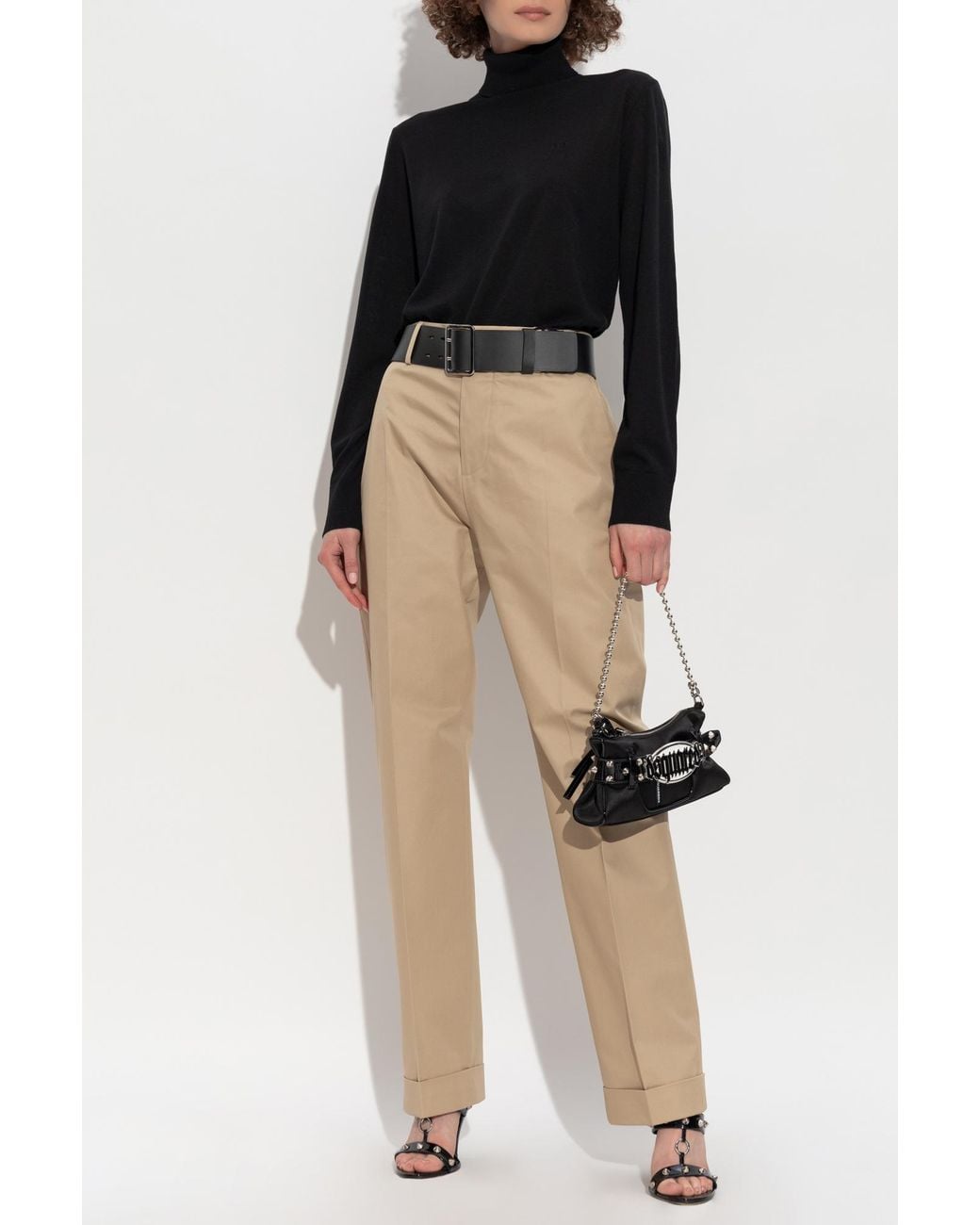 DSquared² Black Wool Turtleneck
