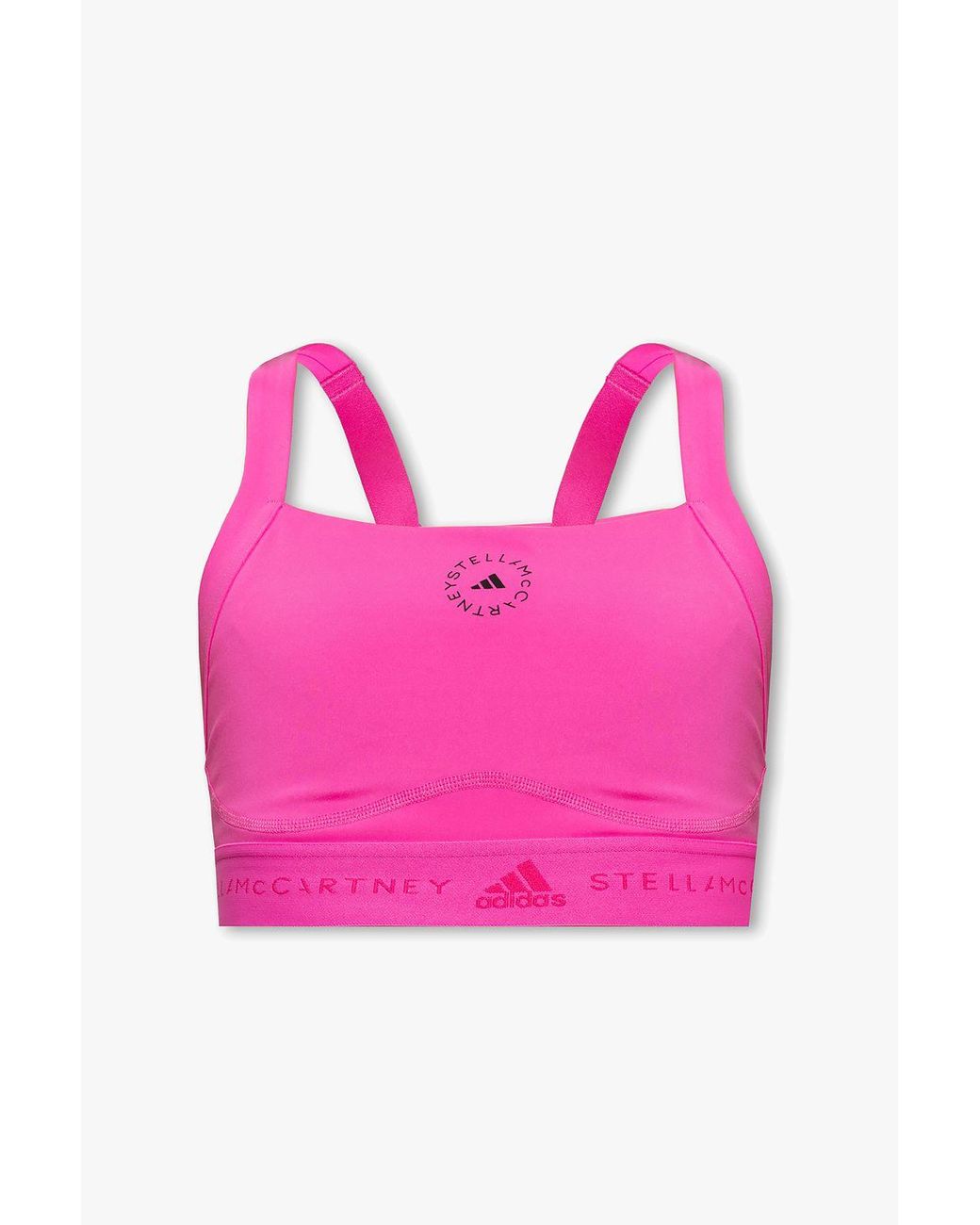 adidas By Stella McCartney Sports Bra With Logo in Pink