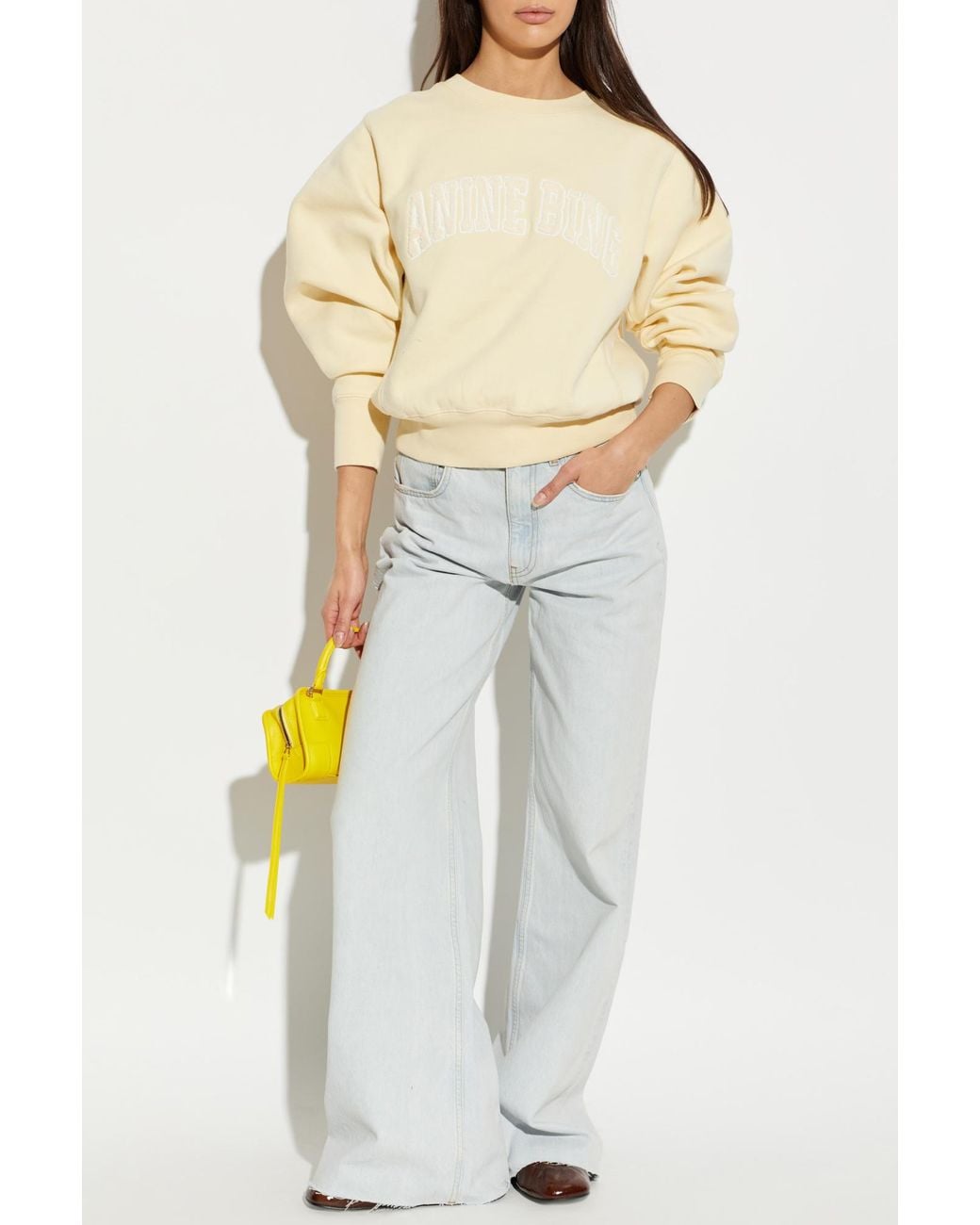 Anine Bing White Lewis Jeans