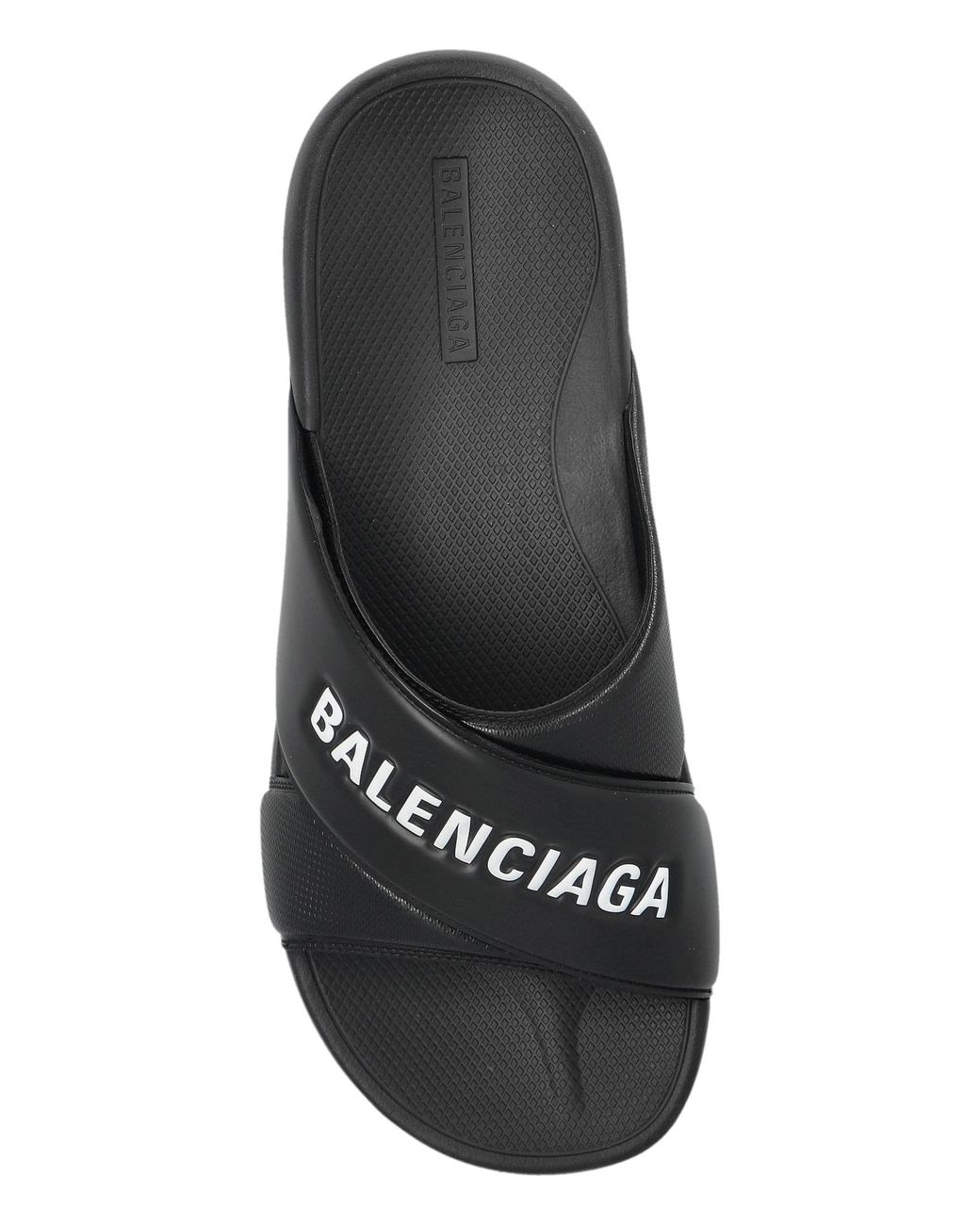 Balenciaga Black 'Sporty Pool' Slides for men