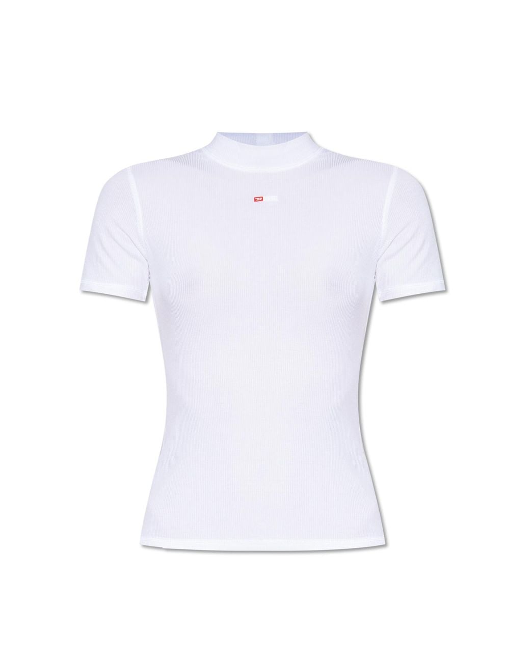 DIESEL White 'T-Mokky-Microdiv' Ribbed Top