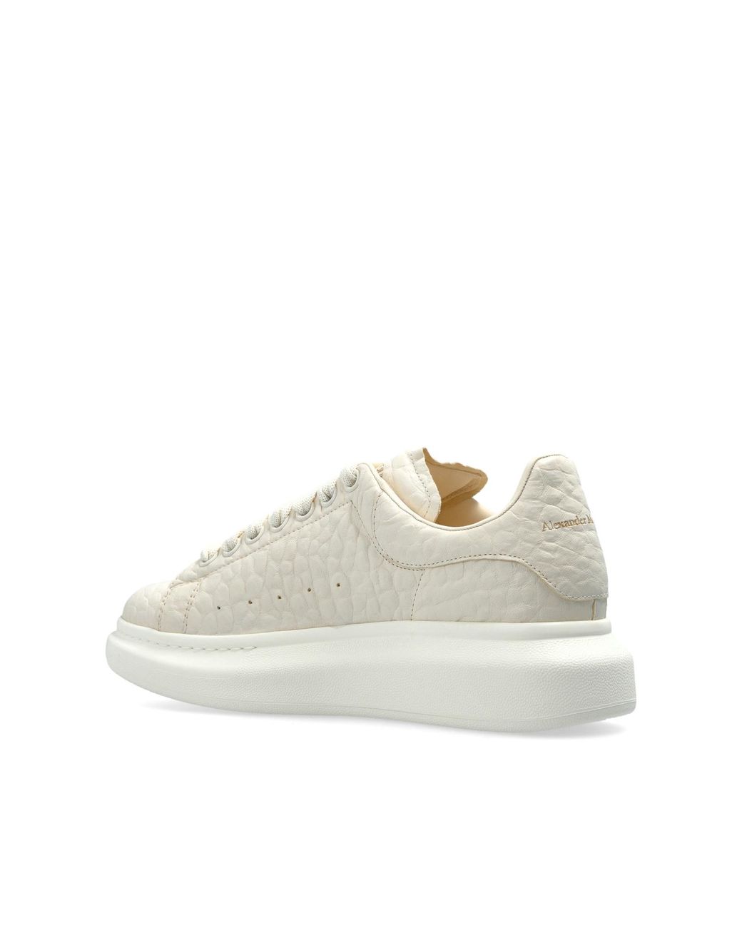 McQueen White Leather Sports Shoes for men