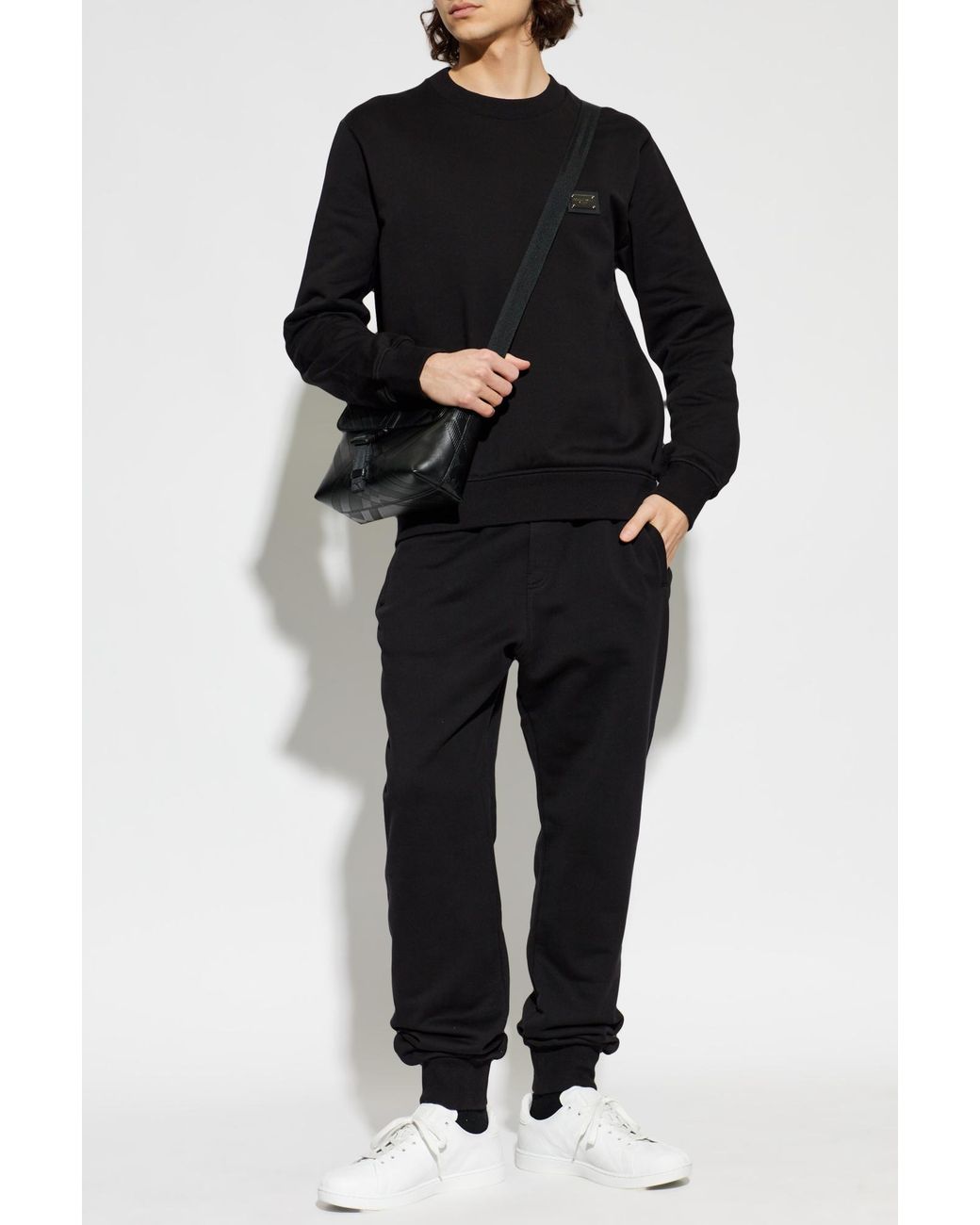 Dolce & Gabbana Black Sweatpants With Cuffs for men