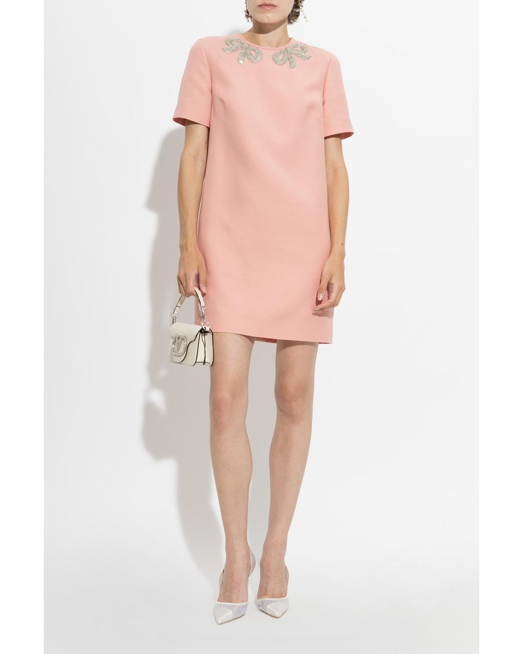 Valentino Garavani Pink Dress With Shimmering Embellishments