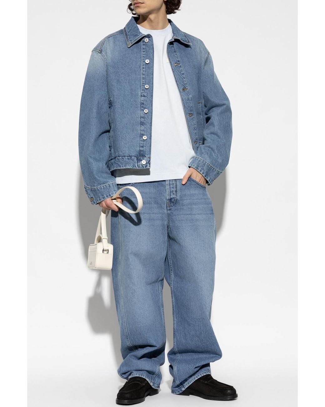 Jacquemus Blue High-Waisted Jeans for men