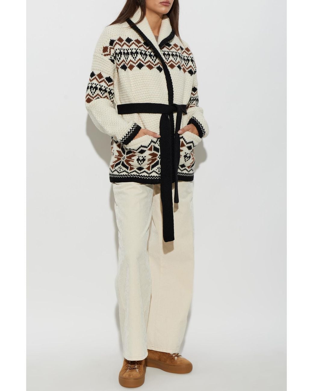 Zadig & Voltaire White Wool Cardigan 'Erra'