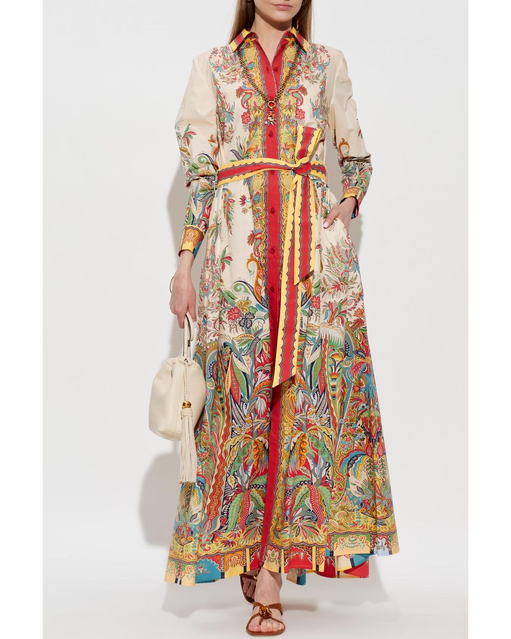 Etro White Shirt Dress