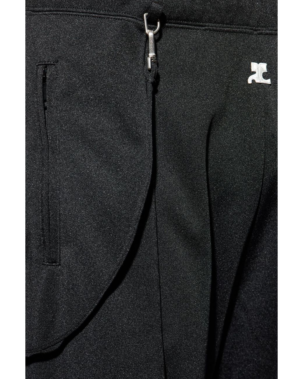 Courreges Black Pants With Logo for men