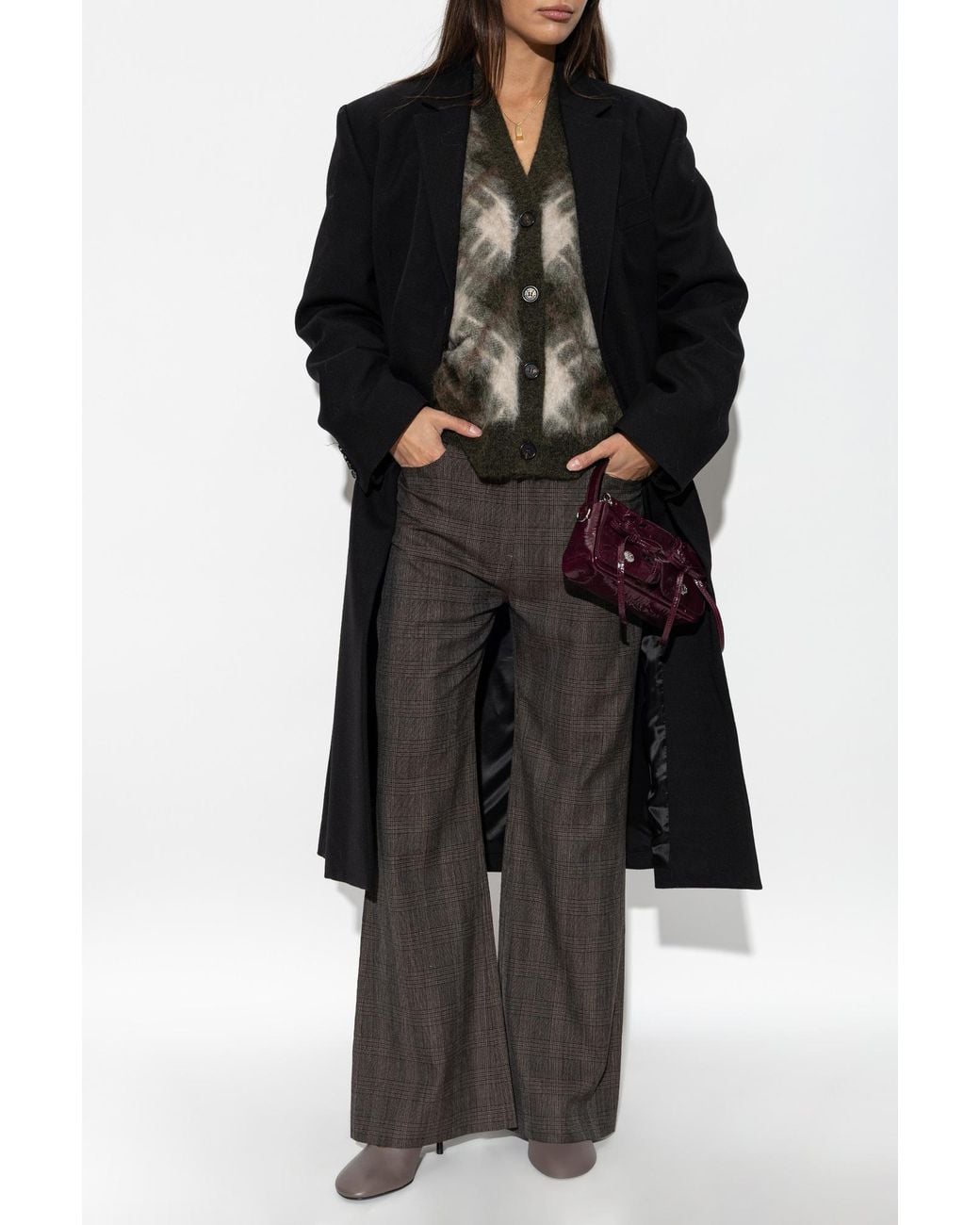 Acne Green Cardigan With Pockets