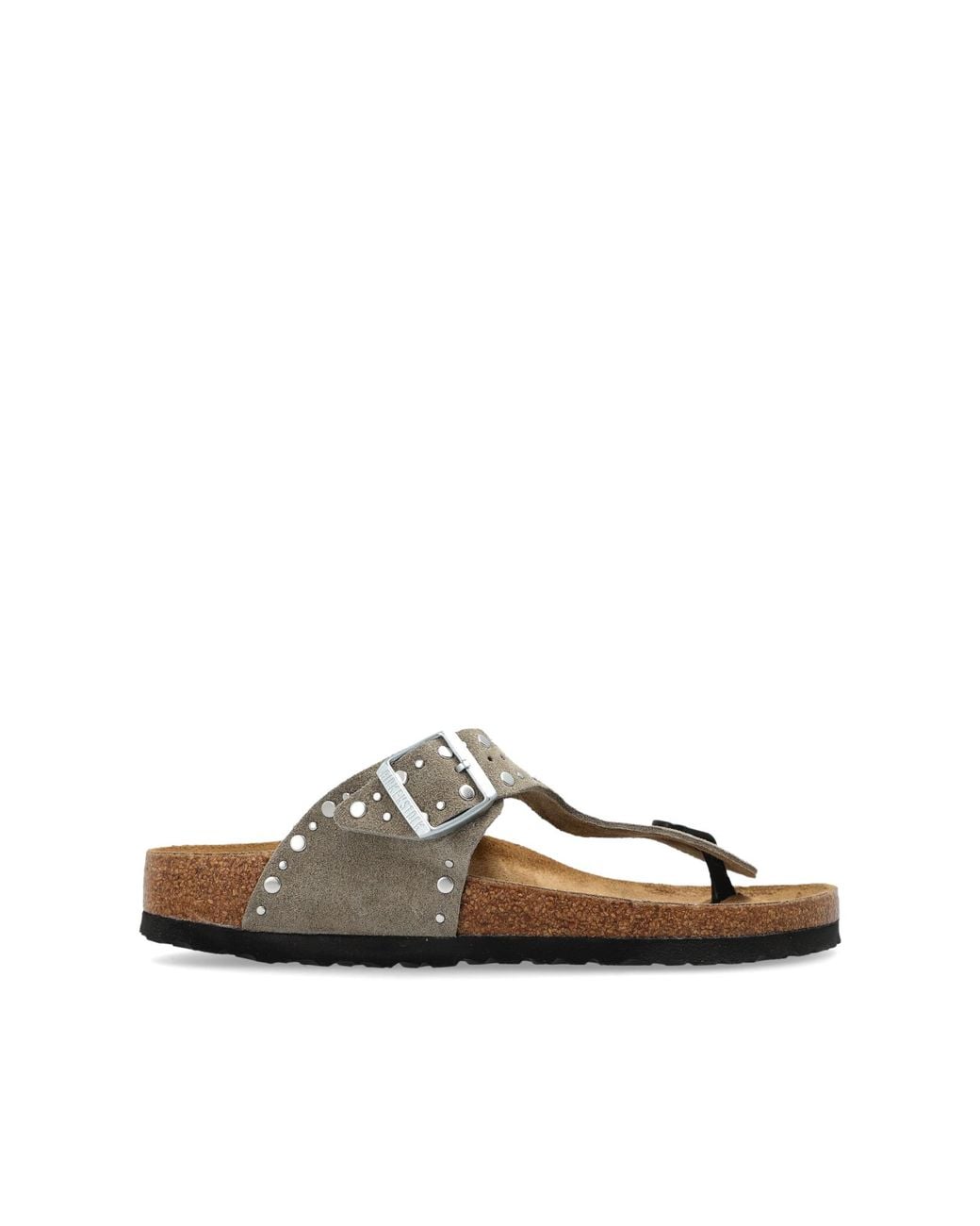 Birkenstock Natural 'Gizeh Rivet Border' Flip-Flops