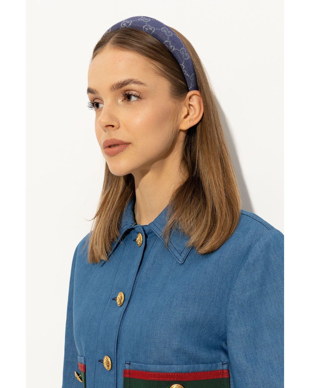 Navy blue gucci headband Clearance