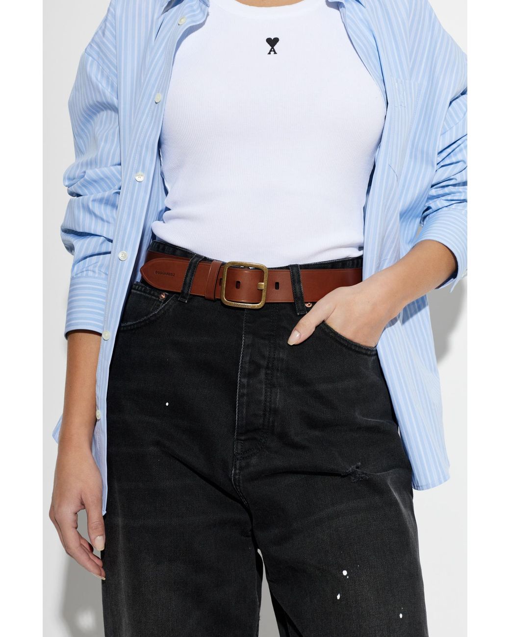 DSquared² Brown Leather Belt
