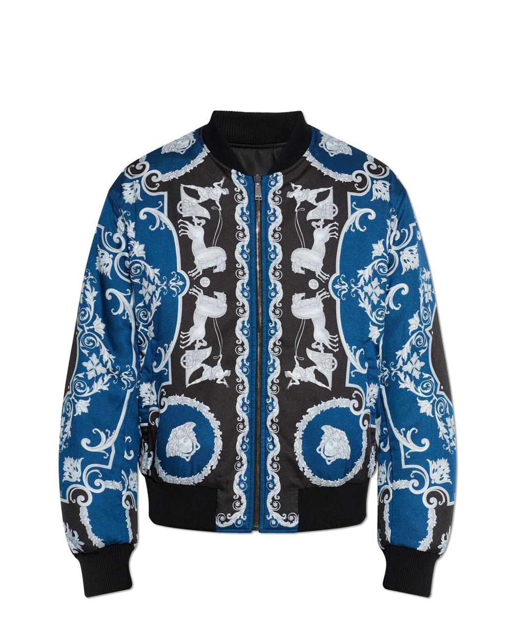 Versace Black Reversible Bomber Jacket for men