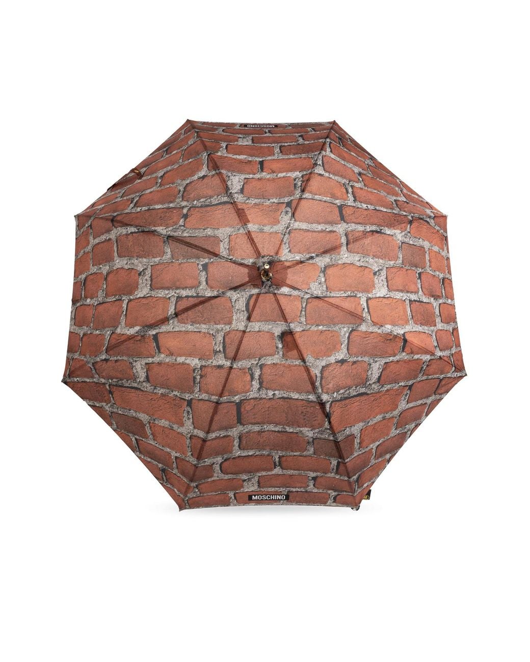 Moschino Brown Parasol With Print