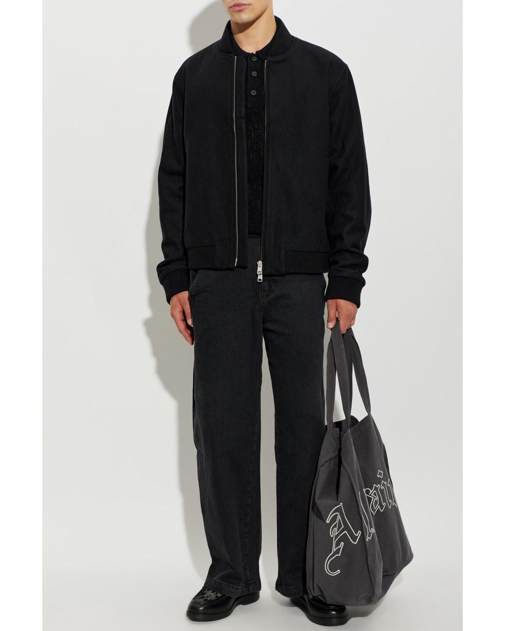 AllSaints Black 'Deceit' Bomber Jacket for men