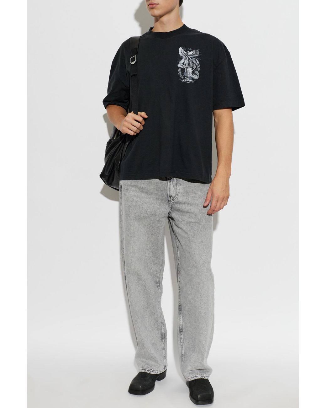AllSaints Black T-Shirt 'Seraph' for men