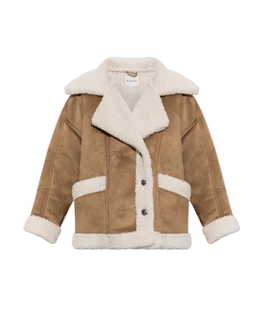 Munthe Natural Short Shearling Coat 'Valter'