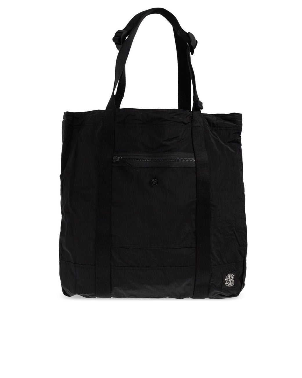 Stone Island Black Shopper Bag for men