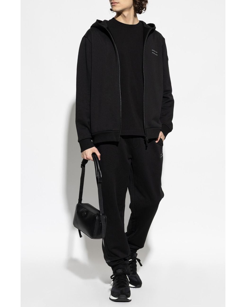 Moncler Black Sweatpants With Cuffs for men