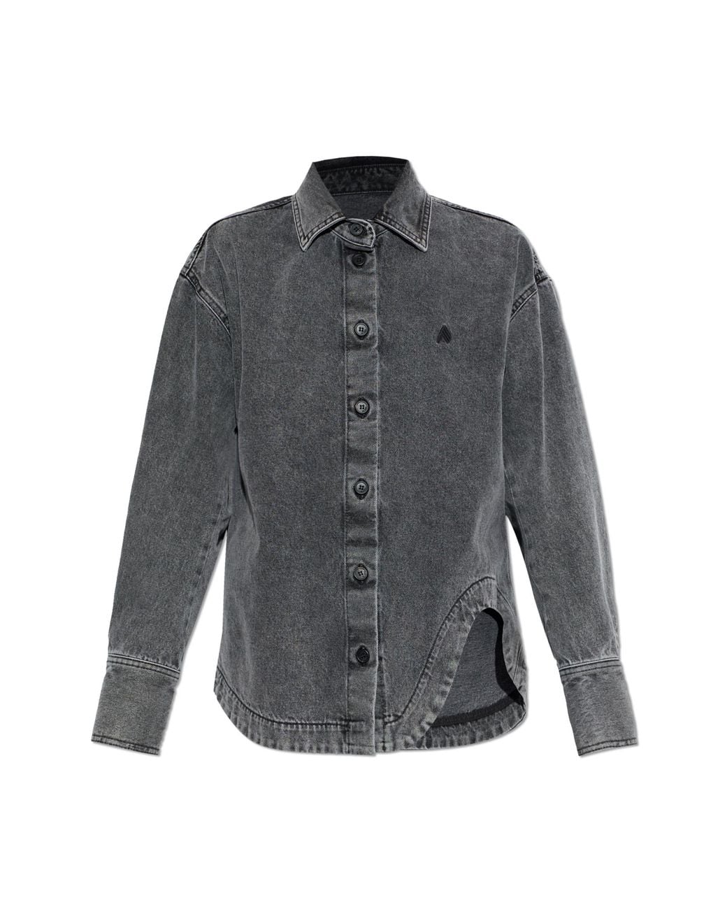 The Attico Gray Denim Shirt