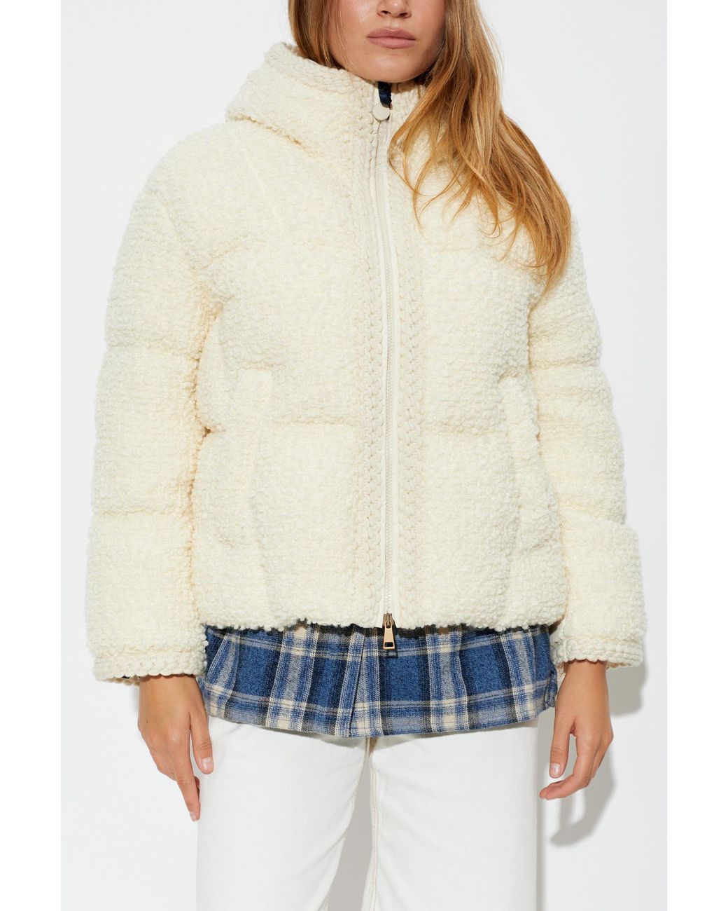 Moncler White 'Cristallin' Puffer Jacket