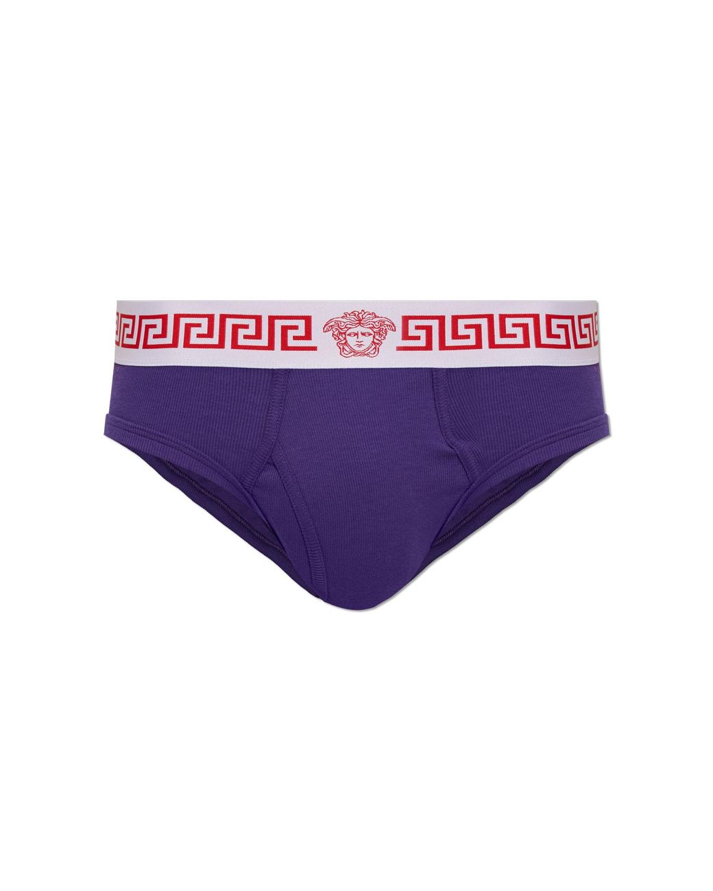 Versace Purple Briefs With Medusa Head for men