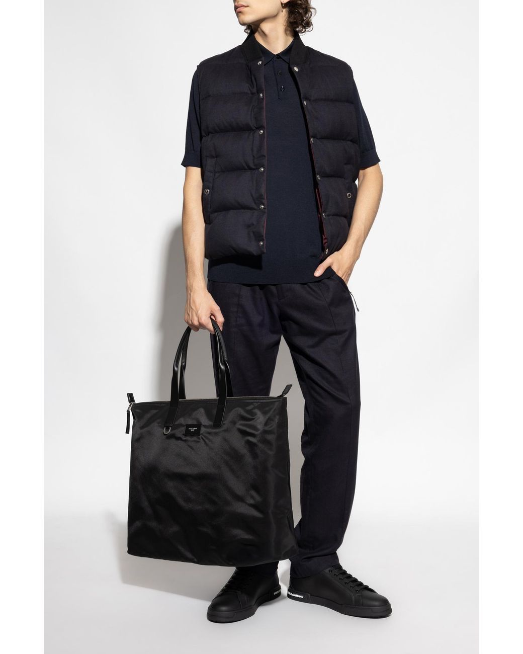 Dolce & Gabbana Blue Wool Polo for men
