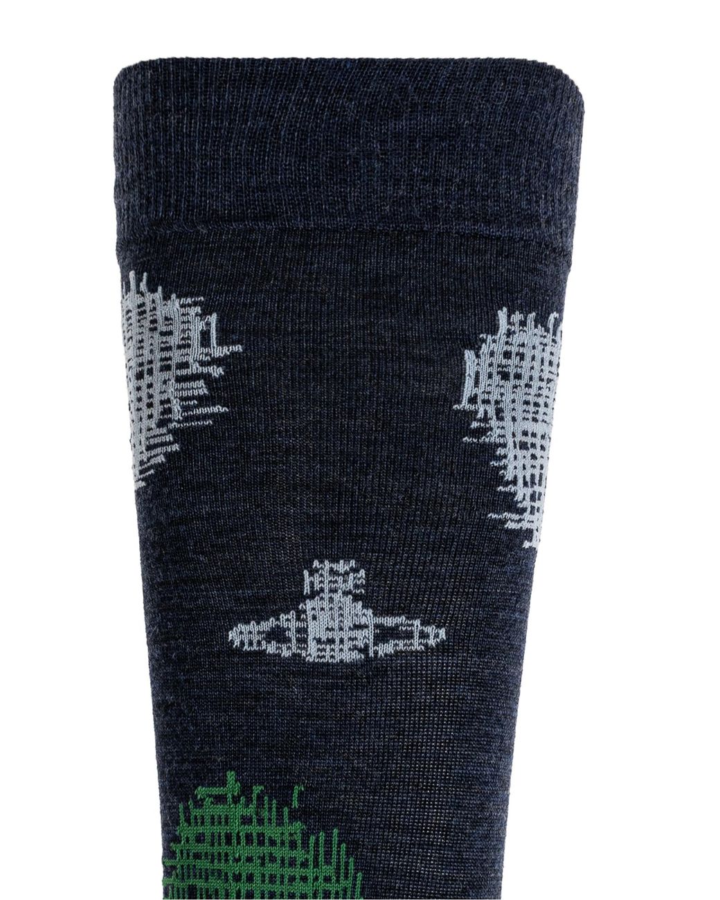 Vivienne Westwood Blue Socks With Logo