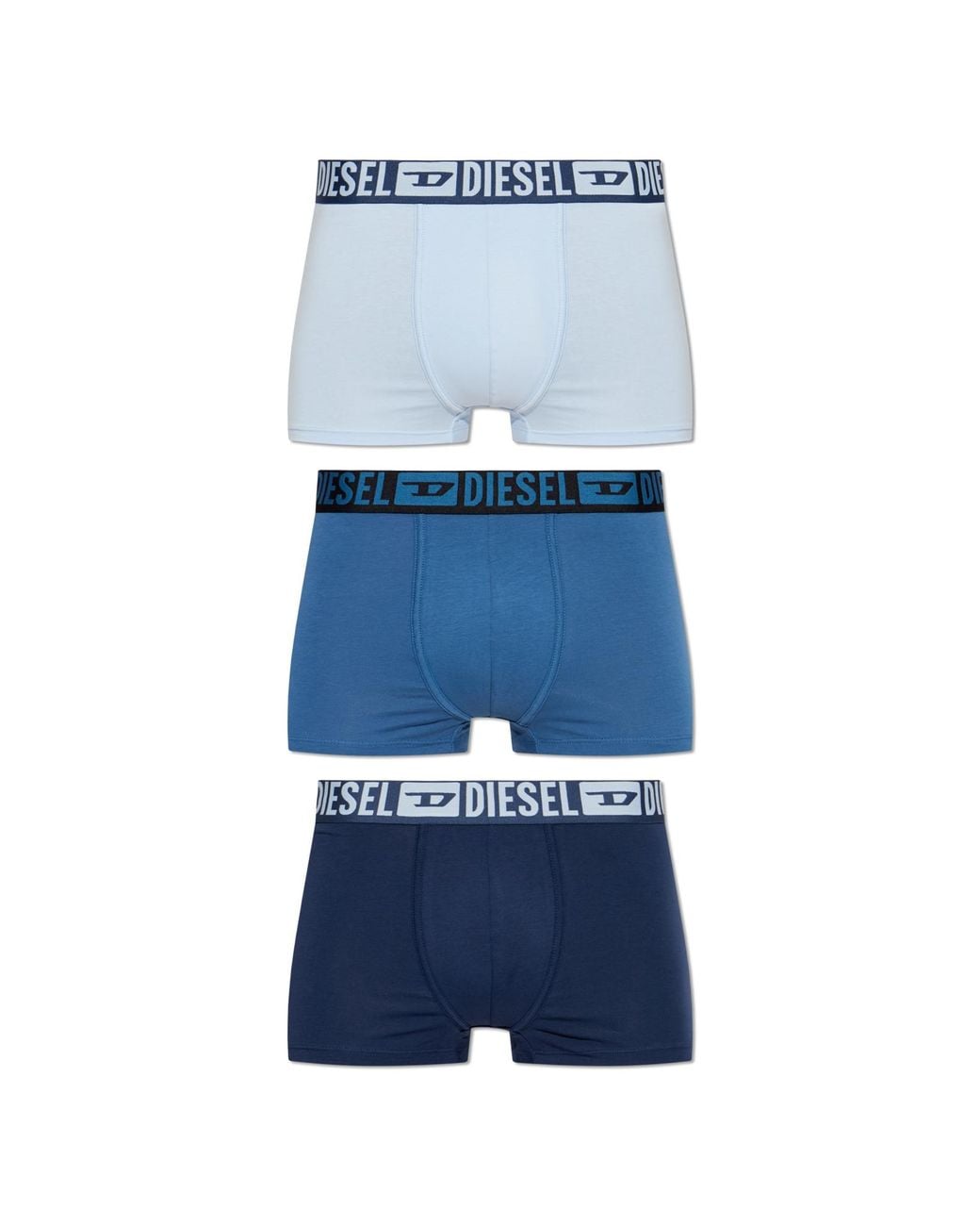 DIESEL Blue Three-Pack Of Boxers 'Mike-D-Core-3Pack' for men