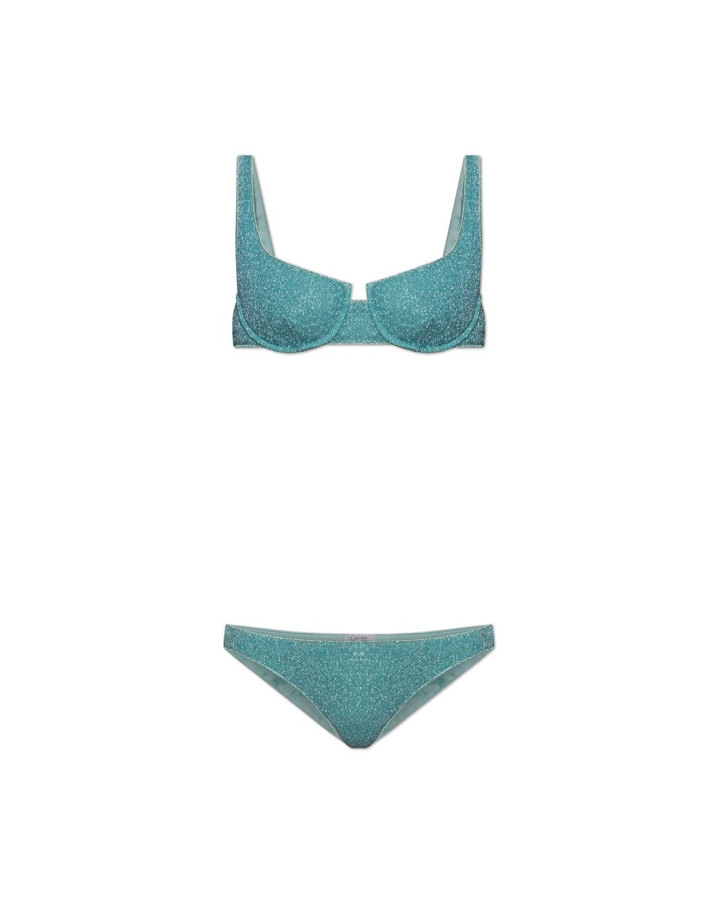 Oseree Blue Two-Piece Swimsuit With Lurex Thread