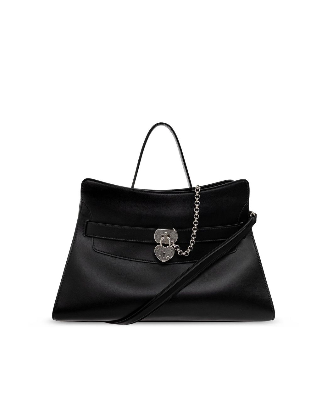 McQueen Black 'Locke' Leather Bag