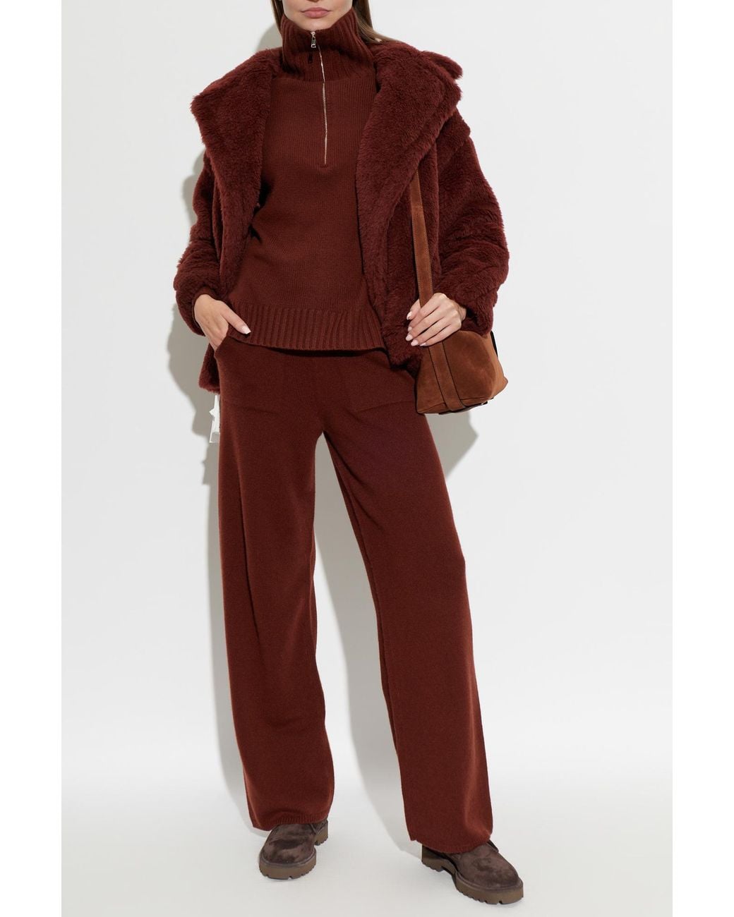 Max Mara Red 'Crasso' Cashmere Sweater