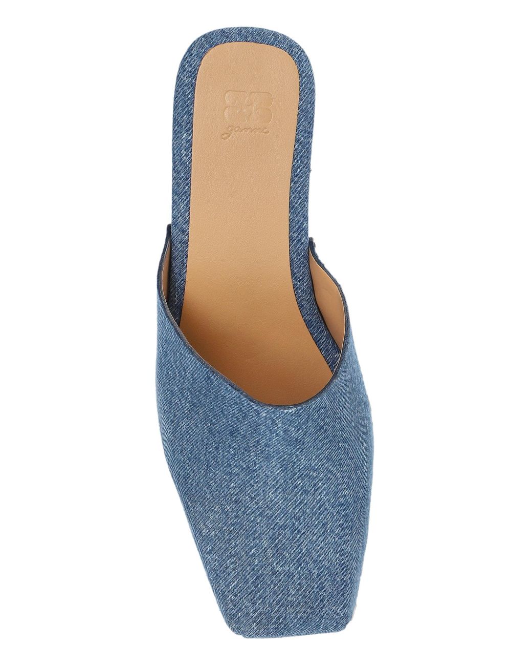 Ganni Blue Heeled Mules