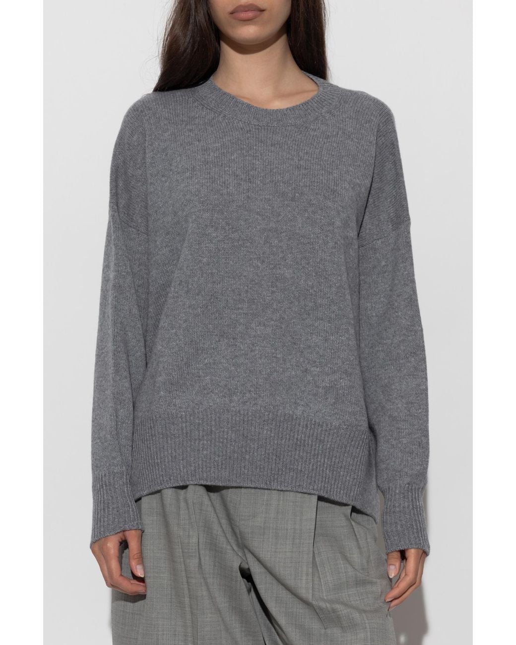 Jil Sander Gray Loose-Fit Cashmere Sweater