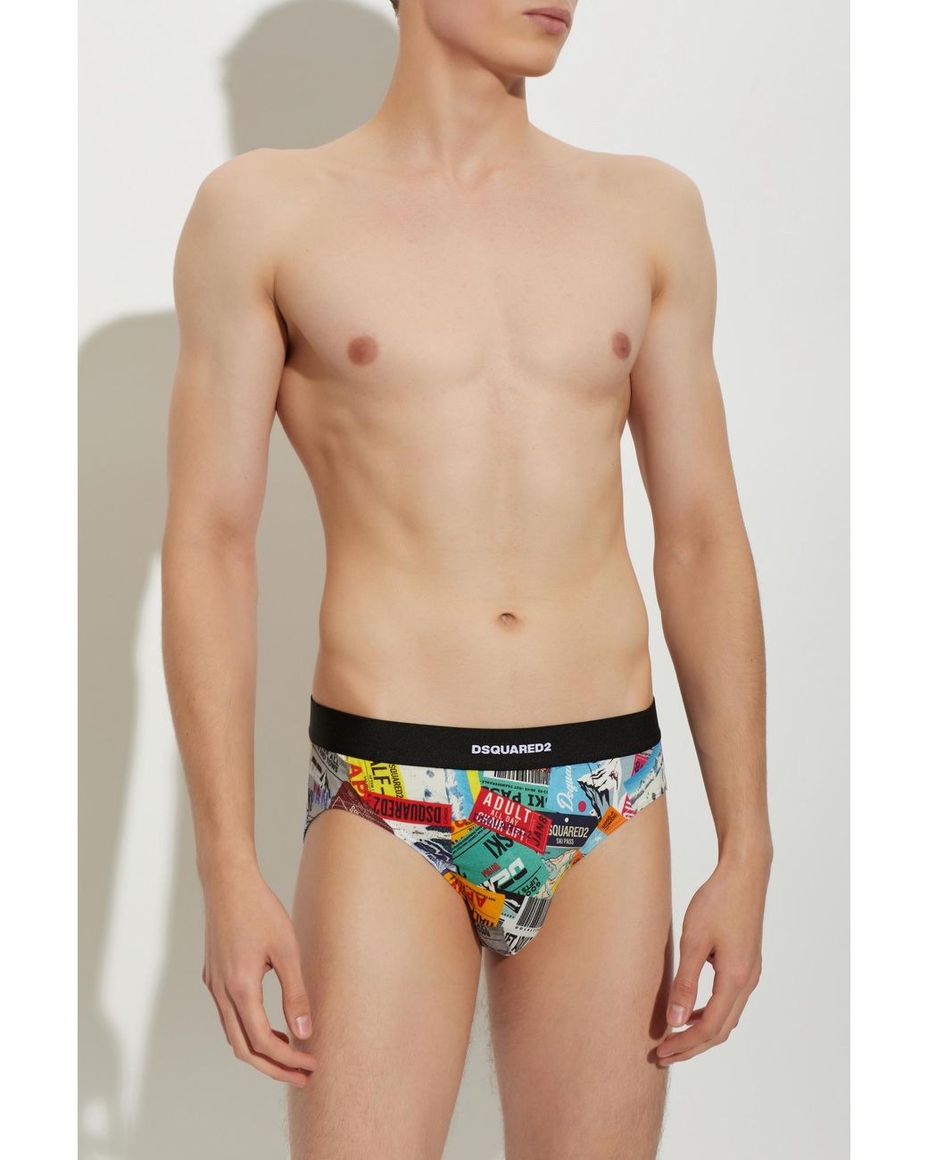 DSquared² Black Logo Briefs for men