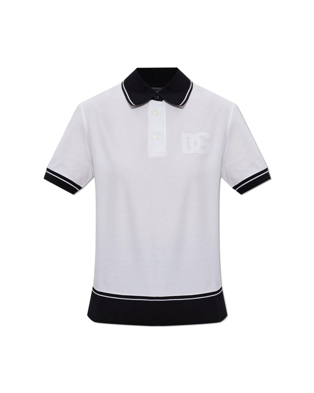 Dolce & Gabbana White Polo With Logo