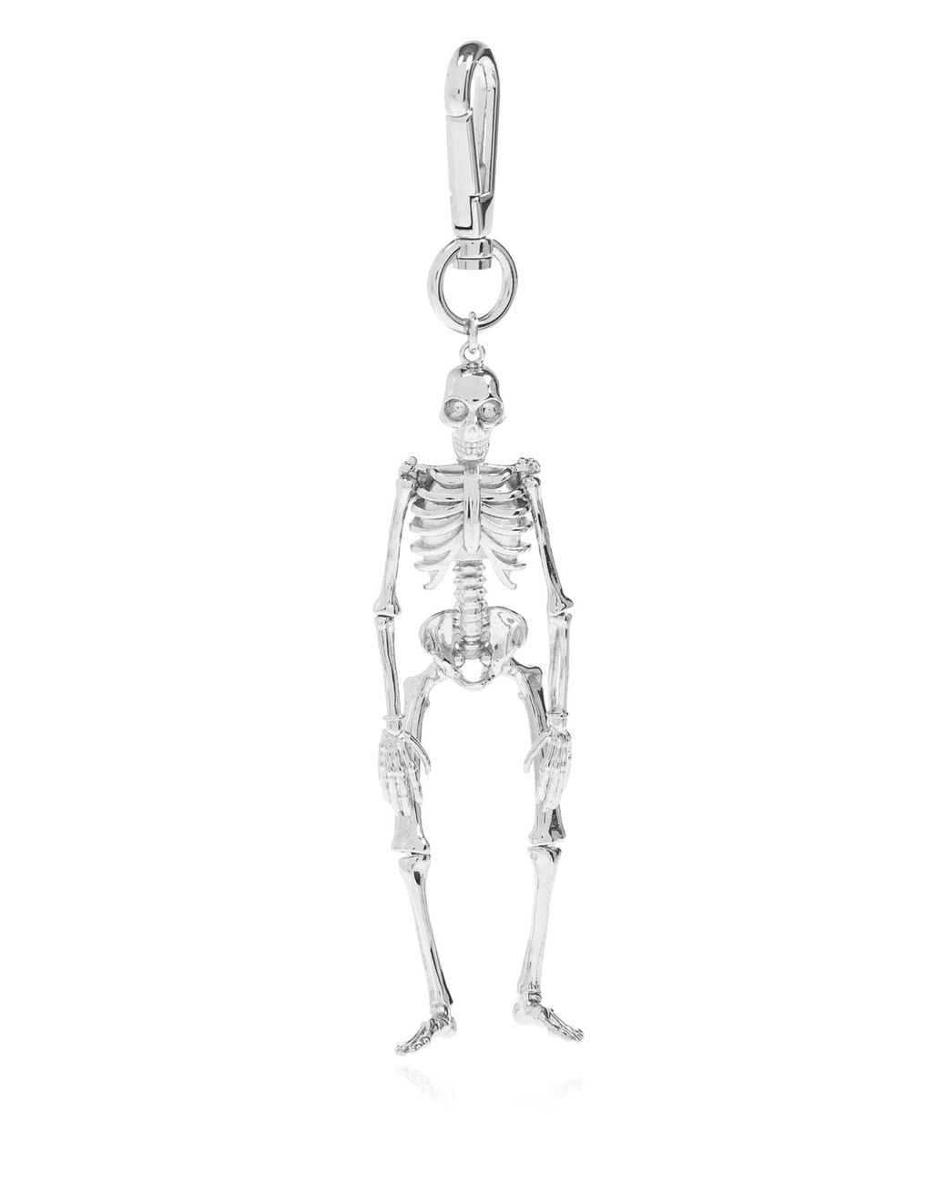 McQueen White Keychain With A Skeleton Motif for men