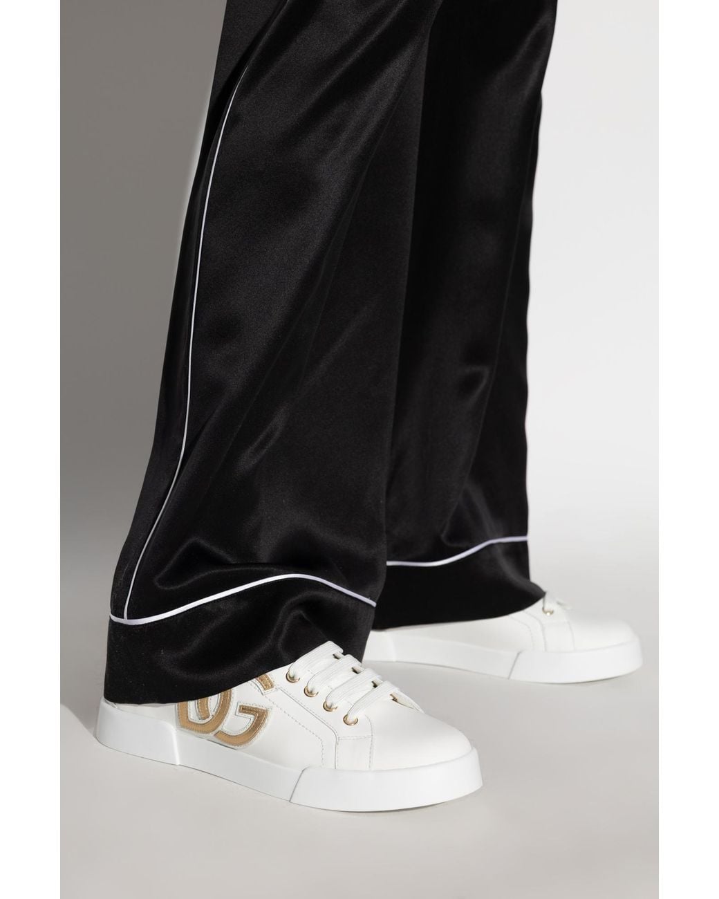 Dolce & Gabbana White Sports Shoes Portofino
