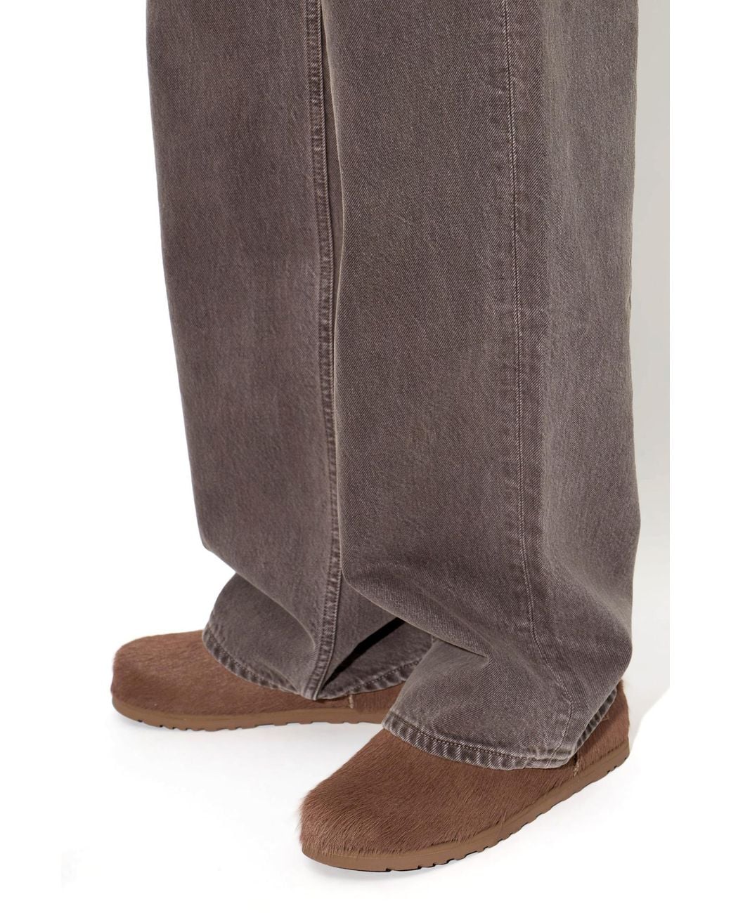 Ugg Brown 'Otzo Calf Hair Clog' Leather Shoes