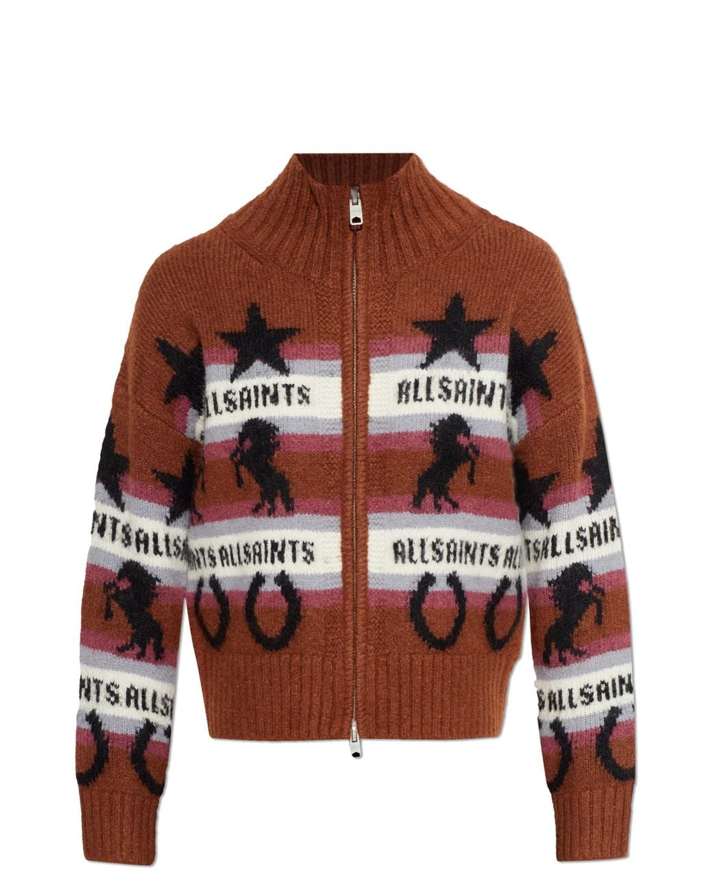 AllSaints Red Cardigan 'Epona'