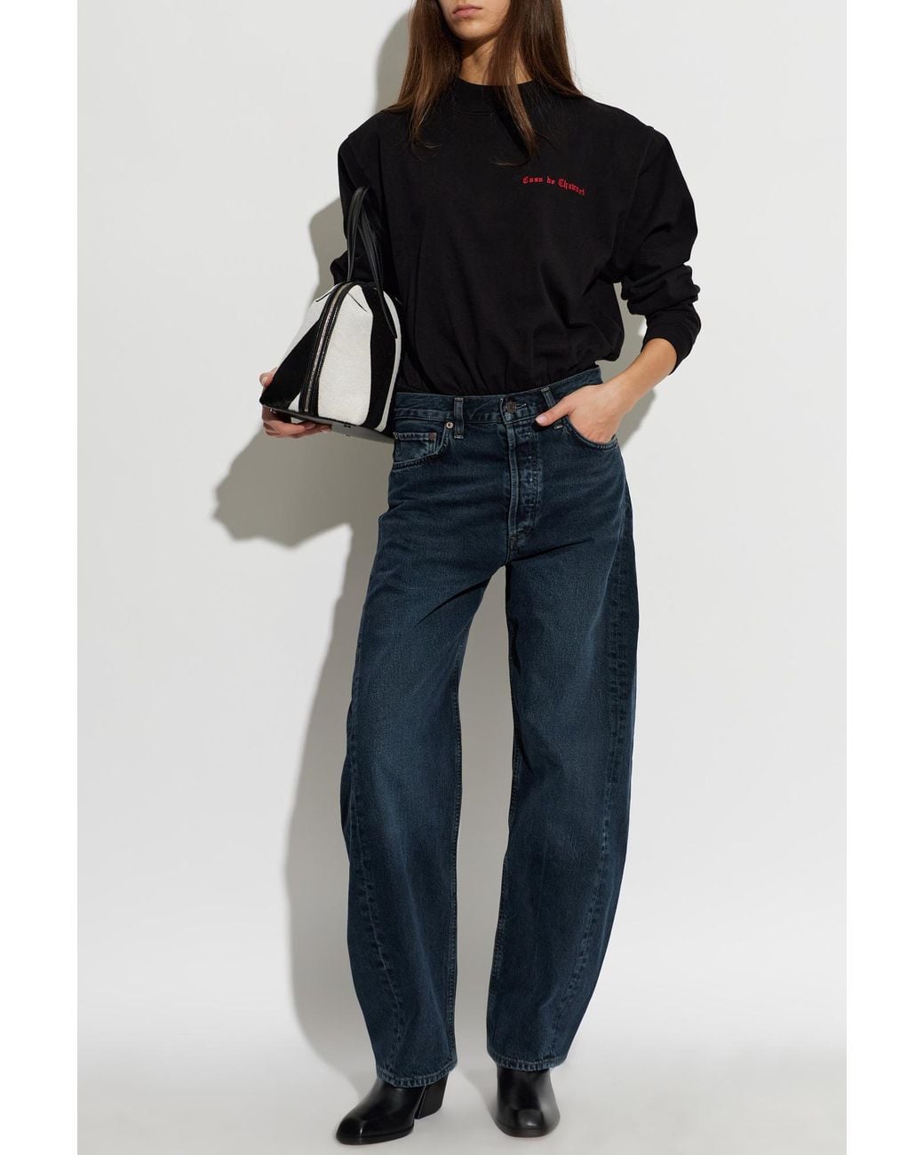 Willy Chavarria Black Long-Sleeved Bodysuit