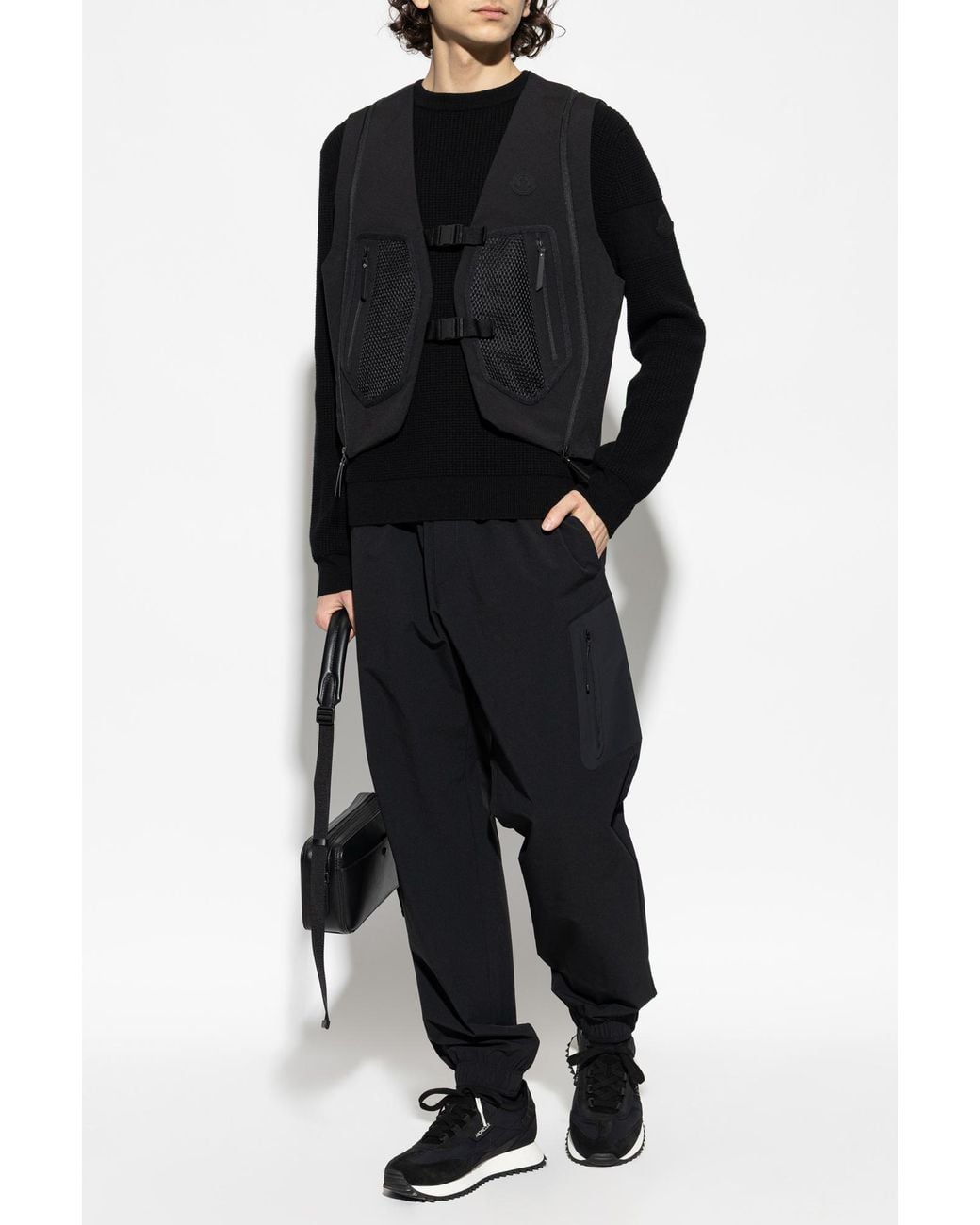 Moncler Black Vest 'Spica' for men