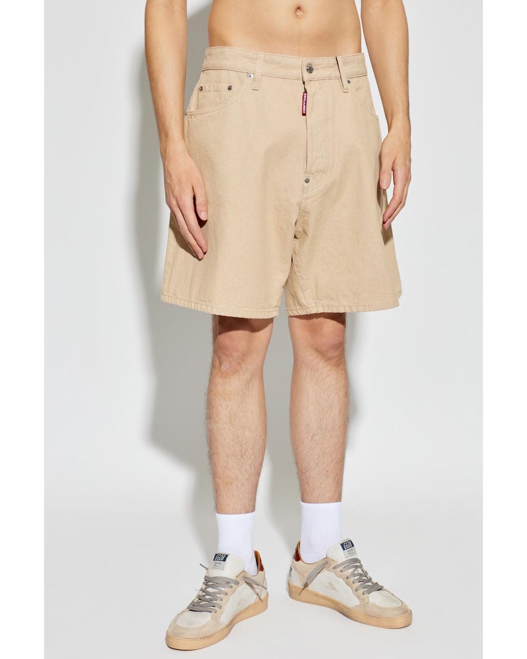 DSquared² Natural 'Boxer' Denim Shorts for men