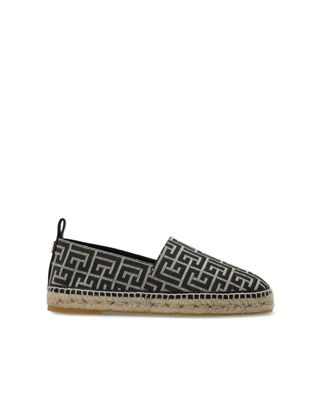 Balmain Black Espadrilles With Monogram for men