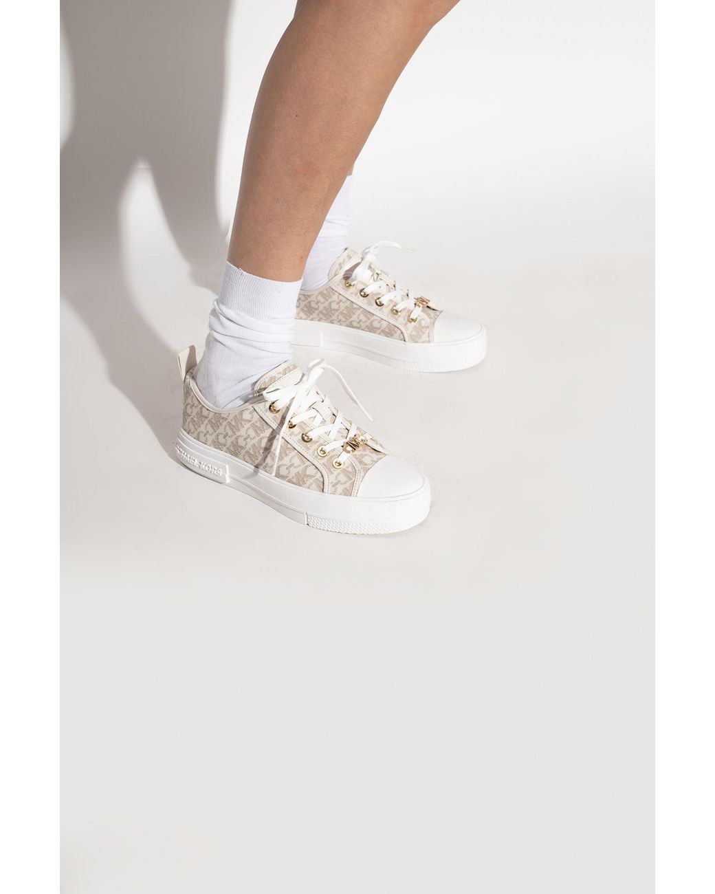MICHAEL Michael Kors 'Evy' Sneakers in White | Lyst