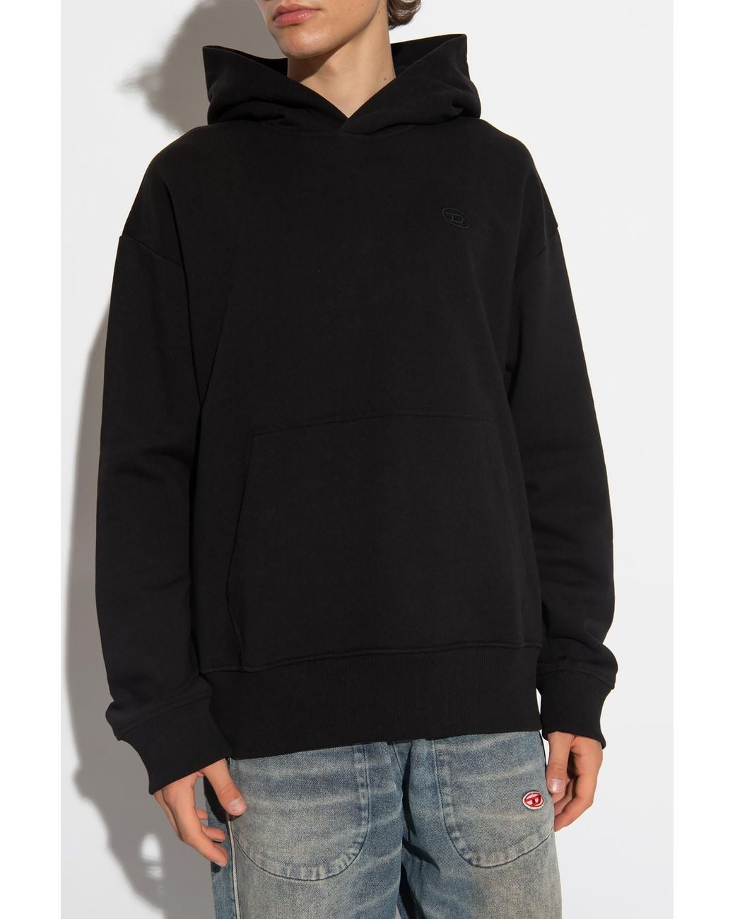 DIESEL Black 'S-Macs-Hood-Megoval-D' Hoodie for men